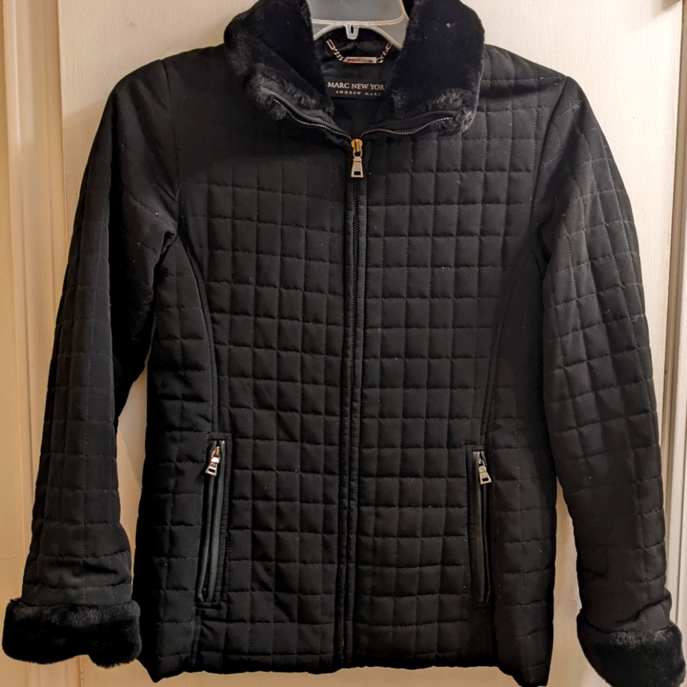 Marc Jacobs Quilted Faux Fur Coat
